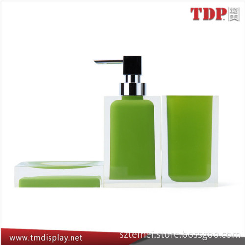 Manufacturer Custom Hotel Color Resin Bathroom Accessories Set, Resin Bathroom Set for Hotel Use